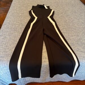 SPANX Black and White Contrast Jumpsuit